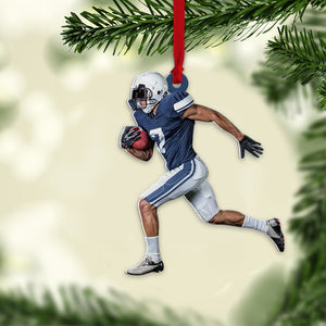 Personalized Custom Photo Ornament, Christmas Gift For Football Lover - Ornament - GoDuckee