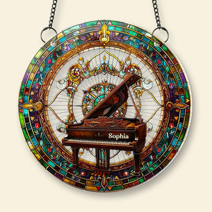 Personalized Gifts For Music Lovers, Piano Suncatcher Ornament 02ACDT040924 - Ornament - GoDuckee