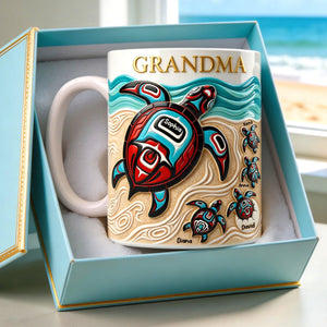 Turtle Grandma Coffee Mug - Personalized Gifts For Grandmas 02huqn090426 - Coffee Mug - GoDuckee
