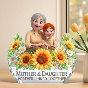 Mother And Daughter Acrylic Plaque - Personalized Gifts For Mothers 05toqn060226 - Shaped Plaques - GoDuckee