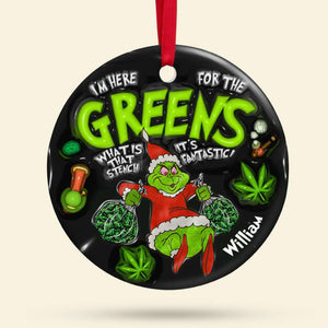 Personalized Christmas Gifts For Weed Lover Ceramic Ornament 01TOPU010824 - Ornament - GoDuckee