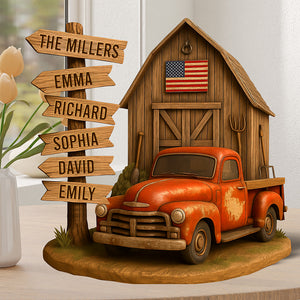 Farm Barn Family Acrylic Plaque - Personalized Gifts For Family 05NAQN220525 - Shaped Plaques - GoDuckee