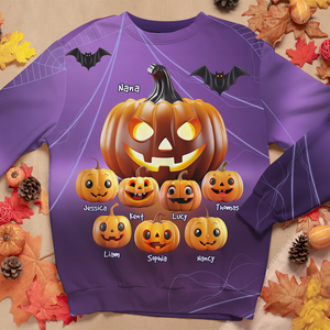 Personalized Gifts For Grandma 3D Shirt 03napu090924 Halloween Pumpkin - AOP Products - GoDuckee