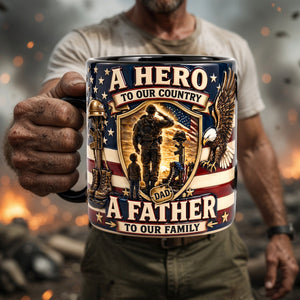 Proud Veteran Dad Black Mug - Gifts For Dads 01palu050526 - Coffee Mug - GoDuckee