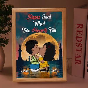 Personalized Gifts For Couple Light Frame Cartoon Couple 03TOMH191224HG - Light Picture Frame - GoDuckee