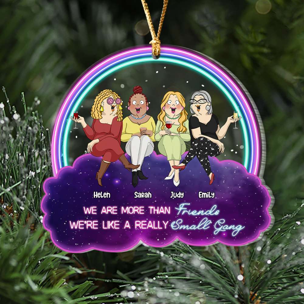 We Are More Than Friends, Bestie Gift, Personalized Ornament, Drinking Friends Ornament, Best Friends Gift - Ornament - GoDuckee
