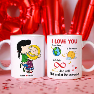 Personalized Gifts For Couple Coffee Mug 04totn020124hg Love You Until The End Of The Universe - Coffee Mug - GoDuckee