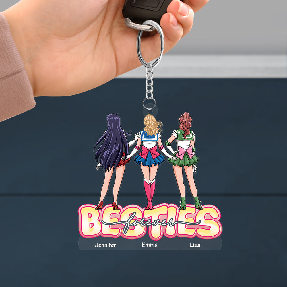 Personalized Gifts For Friends Keychain Besties Forever, Cosplay Friends 04QHHN010224HH - Keychains - GoDuckee