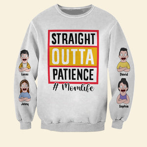 Personalized Gifts For Mom Shirt 01totn140325hg Straight Outta Patience - AOP Products - GoDuckee
