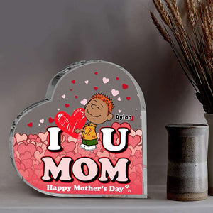 Personalized Gifts For Mom Heart Plaque Happy Mother's Day 01XQLU130125HG - Shaped Plaques - GoDuckee