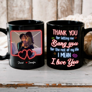 Custom Photo Gifts For Couple Coffee Mug Thank You For Letting Me Bang You - Coffee Mugs - GoDuckee