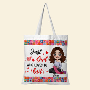 Personalized Gifts For Knitting Lover Tote Bag 02hutn290724hh Knitting Girl - Tote Bag - GoDuckee