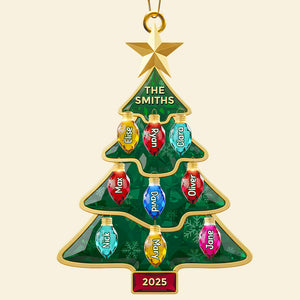 Family Light-Up Christmas Tree Ornament Personalized Gifts For Family 01NADT161025 - Ornament - GoDuckee