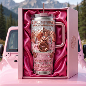 Badass Girly Off-road Friends 40oz Tumbler With Handle, Personalized Gifts For Off-road Sisters 03qhlu280726