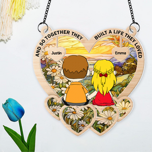 Personalized Gifts For Couple Suncatcher Ornament 03kapu301224hg