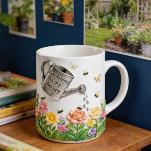 Gardening Therapy Coffee Mug – Personalized Gifts For Garden Lovers 06toqn291225 - Coffee Mug - GoDuckee