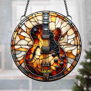 Personalized Gifts For Guitar Lovers Suncatcher Ornament 03acpu300824 - Ornament - GoDuckee