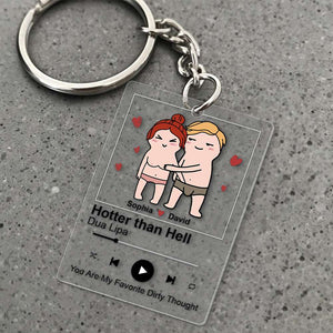Funny Couple You Are My Favorite Dirty Thought Personalized Keychain - Keychains - GoDuckee