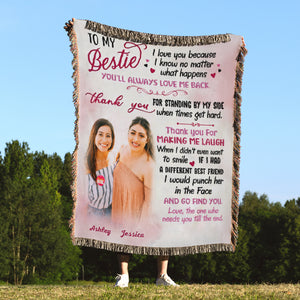 Standing By My Side, Personalized Woven Blanket, Gifts For Besite - Blanket - GoDuckee