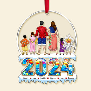 Personalized Gifts For Family Acrylic Ornament 01achu280924pa - Ornament - GoDuckee