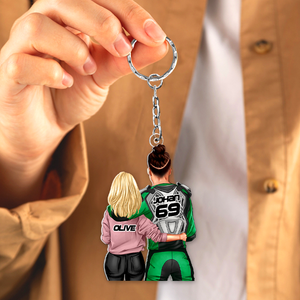 Personalized Gifts For Motocross Couple Keychain 02qhhu150125hh - Keychains - GoDuckee