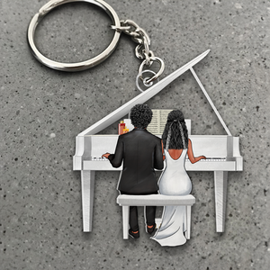 Personalized Gifts For Pianist Couple Keychain 01QHHU130125TM - Keychains - GoDuckee
