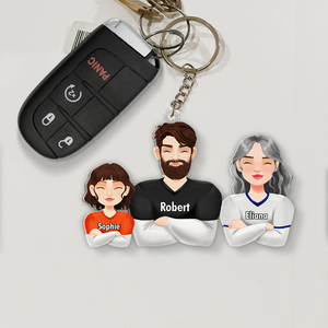 Personalized Gifts For Football Lover Family Keychain 032QHHU200125HG - Keychains - GoDuckee