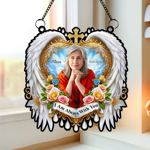 Custom Photo Gifts For Heaven Suncatcher Ornament 03HUHU060824 - Ornament - GoDuckee