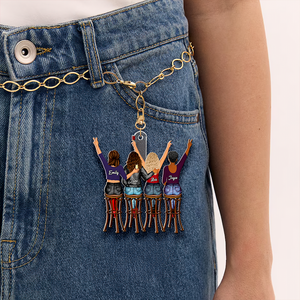 Personalized Gifts For Drinking Besties Keychain 04qhhu120325tm - Keychains - GoDuckee