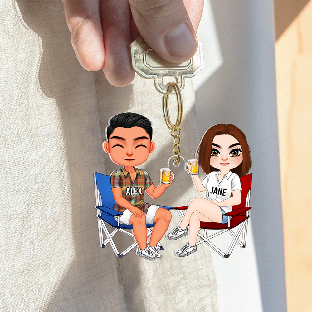 Personalized Gifts For Couple Keychain 08qhhu100125hh - Keychains - GoDuckee