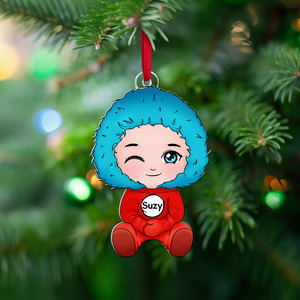 Personalized Christmas Gifts Cute Chibi Girl Acrylic Ornament 04QHHU301124 - Ornament - GoDuckee