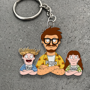 Grill Master Dad Acrylic Keychain - Personalized Gifts For Father 02QHHU160525HG - Keychains - GoDuckee