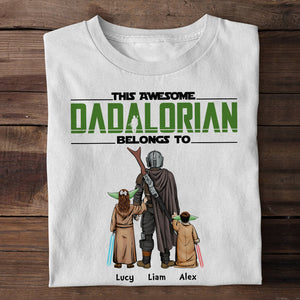This Awesome Dadalorian Belongs To, Personalized Shirt, Gift For Dads, 01huhu310523hh - Shirts - GoDuckee