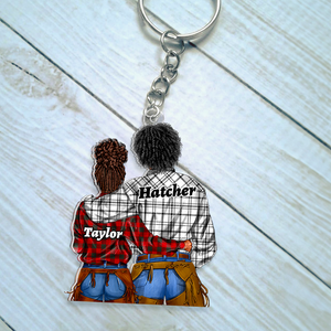 Personalized Gifts For Cowboys Couple Keychain 04QHHU090125TM - Keychains - GoDuckee