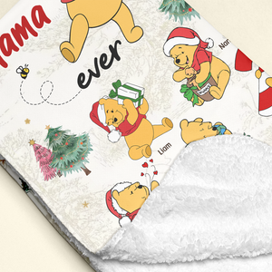 Personalized Christmas Gifts For Mom Blanket, Best Mama Bear Ever 03kapu130924 - Blanket - GoDuckee