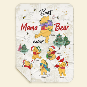 Personalized Christmas Gifts For Mom Blanket, Best Mama Bear Ever 03kapu130924 - Blanket - GoDuckee