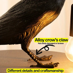 Halloween Party Crow Lamp, Cute Black Crow Table Lamp 03ACXX081024 - - GoDuckee