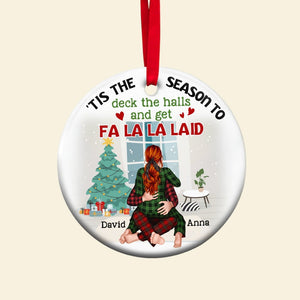 Tis The Season To Deck The Halls, Personalized Funny Ornament, Christmas Gift For Couple - Ornament - GoDuckee