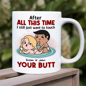 Couple, Touch Your Butt, Personalized Mug, Gift For Couple - Coffee Mug - GoDuckee