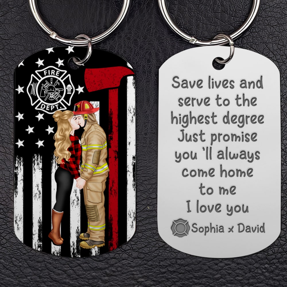 Just Promise You'll Always Come Home To Me, Personalized Couple Keychain, Valentine Gifts, Gift For Couple - Keychains - GoDuckee