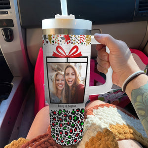 Here's A Cup As A Hug From Me To You-Personalized 40oz Tumbler With Handle-Gift For Bestie- Friends Tumbler - Tumbler Cup - GoDuckee