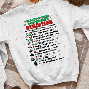 Cats, 12 Days Of Xmas, Personalized 3D Shirt, Christmas Gift For Cat Lovers, 161123 - AOP Products - GoDuckee