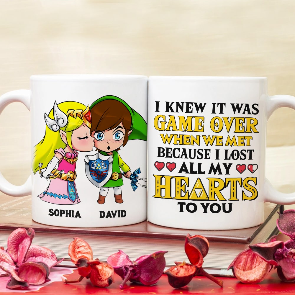 I Lost All My Hearts To You - Personalized Couple Mug - Gift For Couple 03NATN140623 - Coffee Mug - GoDuckee