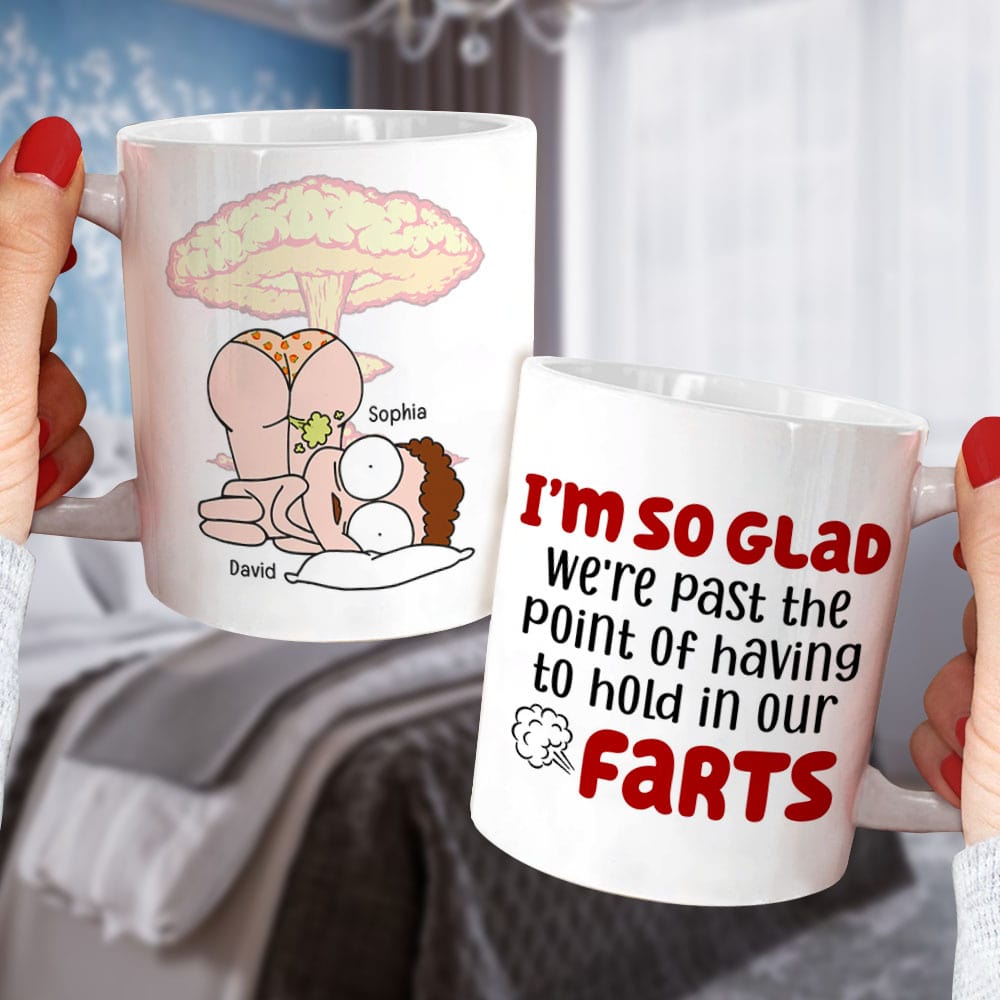 We're Past The Point Of Having To Hold In Our Farts-Personalized Coffee Mug-Gift For Couples- Funny Couple Mug - Coffee Mug - GoDuckee