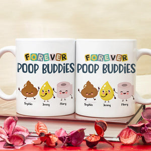 Forever Poop Buddies-Gift For Friends- Personalized Coffee Mug- Friends Poop Mug - Coffee Mug - GoDuckee