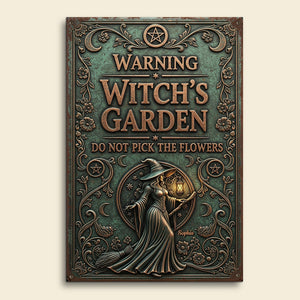 Witch's Garden Personalized Funny Gifts For Witch Lovers Metal Sign 02natn150725 - Metal Signs - GoDuckee