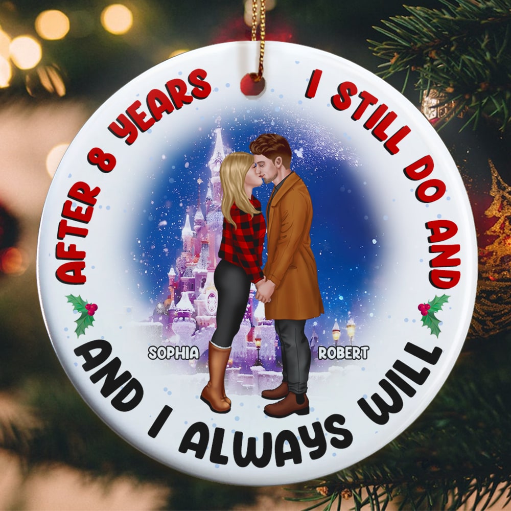 Personalized Couple Ceramic Ornament - Christmas Gift For Couple - 04OHPO061123PA - Ornament - GoDuckee