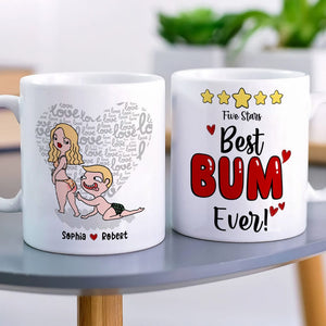 Best Bum Ever, Personalized Couple Mug, Gift For Couple - Coffee Mug - GoDuckee