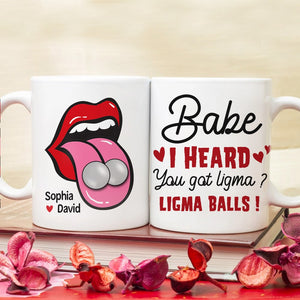 Babe, You Got Ligma Balls? Personalized Coffee Mug- Gift For Couples - Funny Couple Mug - Coffee Mug - GoDuckee