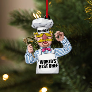 Best Chef In The World, Personalized Ornament, Chritsmas Gifts For Chef, 06NAPO180923 - Ornament - GoDuckee